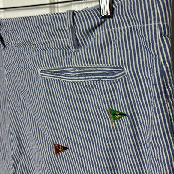 POLO RALPH LAUREN Naval Tailor Classic Fit seersucker shorts with flags size 40 - Picture 10 of 16